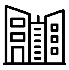 
An office building linear premium vector
