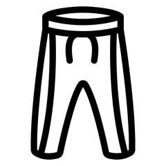 
Trouser in linear style icon, editable vector 
