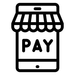 
An online shopping payment linear editable icon
