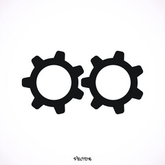 gear Icon vector flat design