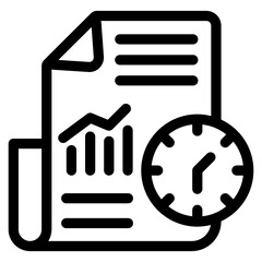 
A project deadline  icon in linear design
