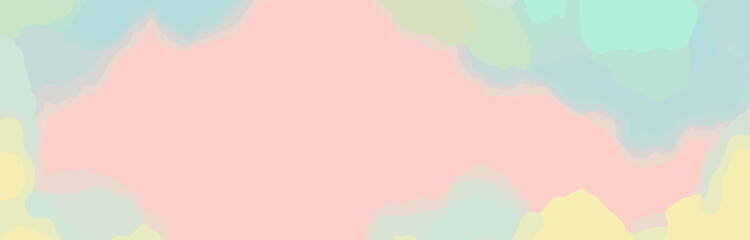 Obraz premium Abstract and colorful watercolor background banner, background material, copy space, landscape, web header, footer, pink