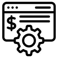 
A business website linear icon design
