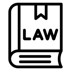 
Constitution book in linear style icon, editable vector 
