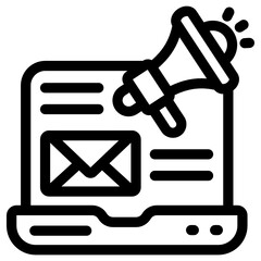 
Online promotion in linear style icon, editable vector 
