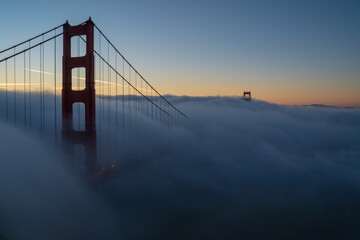 golden gate bridge at sunset