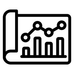 
Financial presentation in linear style icon, editable vector 
