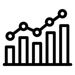 
Financial presentation in linear style icon, editable vector 
