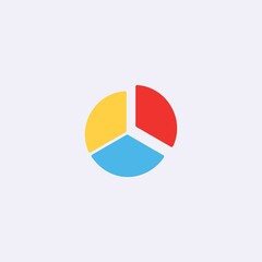 colored flat chart icon. information modern vector illustration. Pixel Perfect