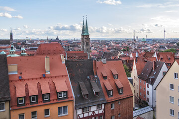 Obraz premium Nuremberg old town skyline. Nuremberg, Bavaria, Germany.