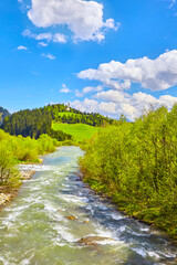 South Tyrol impressions, mountain stream near Ratschings, Italy.