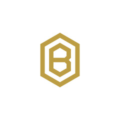 B logo design with geometry