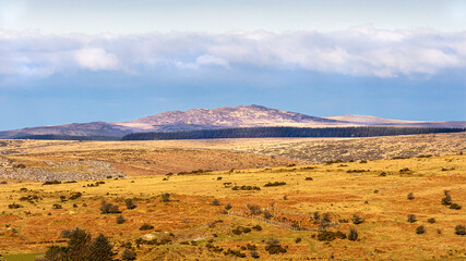 Brown Willy (hill of swallows) Cornwalls highest tor taken from Caradon Hill 