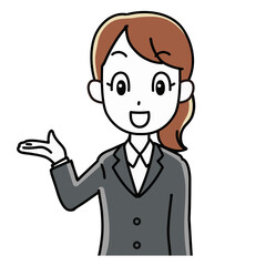 案内・紹介する女性会社員