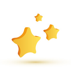 golden star on white background