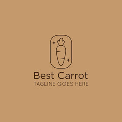 Carrot logo and healthy vegetable icon vector illustration best logo design