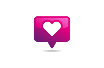 Like and Heart Love Button Icon Template. Love and like vector icon. Social media like vector icon. A symbol like and love button