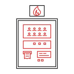 Icon of control panel fire alarm