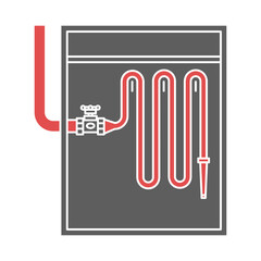 Icon of fire hose