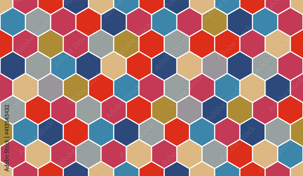 Aufkleber honeycomb vector pattern for design textiles and backgrounds