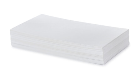Stack of business cards on white background. Mockup for design