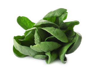 Bunch of fresh spinach isolated on white