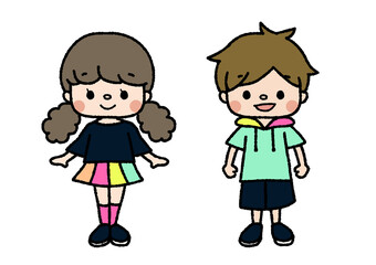 ダンス部員のイラスト　習い事・部活・趣味　カラー