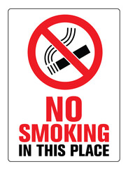 No smoking cigarette sign. EPS 10 vector illustration. CMYK redy to print.