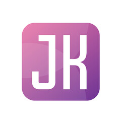 JK Letter Logo Design With Simple style