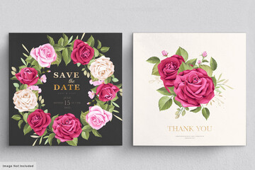 Beautiful floral wreath and bouquet with elegant floral