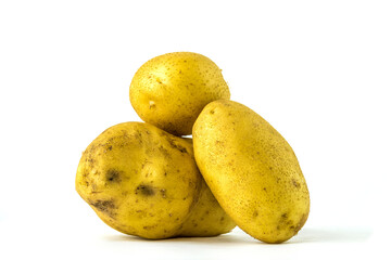 pomme de terre sur fond blanc