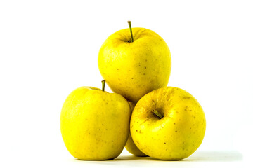 pomme sur fond blanc