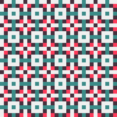 Fototapeta premium Abstract Cross Pattern generative computational art illustration