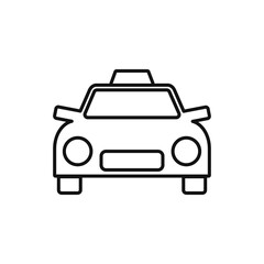 Taxi icon. Car. Vector icon isolated on white background. Web element. Vector stock illustration.