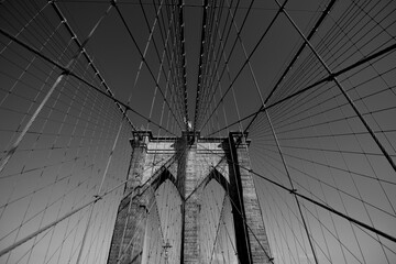 Brooklyn bridge in black and white