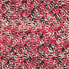 Botanical seamless vector pattern in red black and white. Surface print design for fabrics, stationery, scrapbook paper, gift wrap, textiles, backgrounds, and packging.