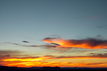 Sunset above monument valley, Navajo, USA