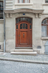 external wooden entrance doors to houses