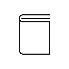 Vector book icon, simple flat design. Logo. Pictogram.