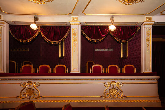 Lviv, Ukraine - April 13, 2020: Lviv opera house interior