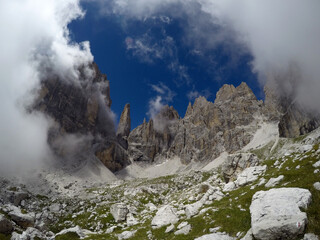 Mountain range in the Dolomites