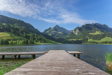 Schwarzsee, Lac noir, canton de Fribourg, Suisse
