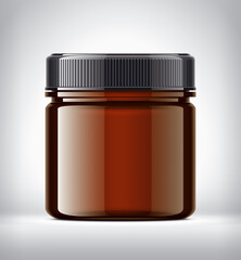 Plastic Jar on background.