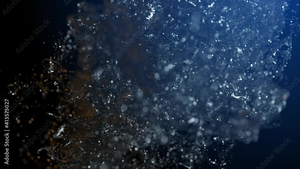 Aufkleber abstract background. swirling millions of particles. particle cloud asbract animation. 3d render