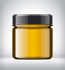 Plastic Jar on background.