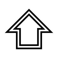 Arrow symbol icon vector for web and application in a black flat color pictogram illustration