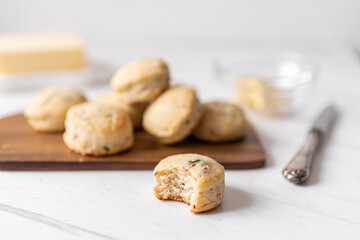 Cheddar Cheese Ham Scones Muffins