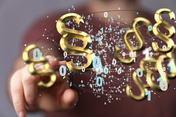 Symbol of Law and Justice - Paragraph / section sign - 3D Rendering