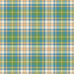 Plaid seamless pattern. Vector background of textile ornament. Flat fabric design.