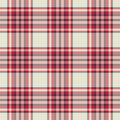 Plaid seamless pattern. Vector background of textile ornament. Flat fabric design.